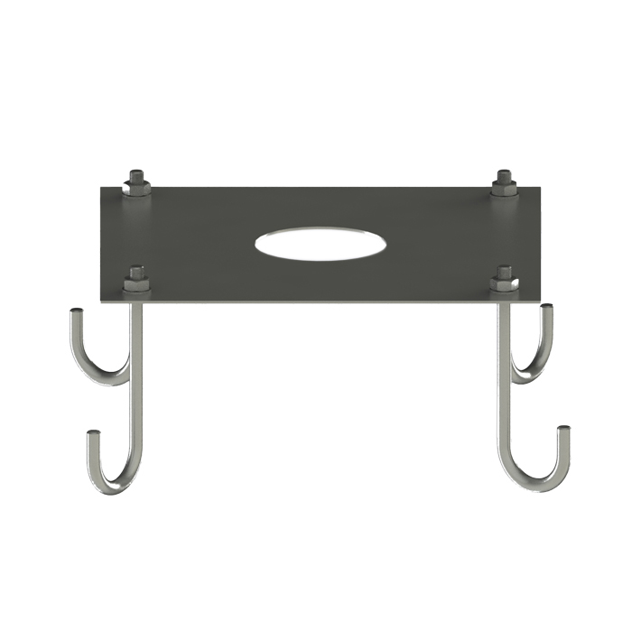 KIT.002 - Ancoraggio a terra tirafondi/piastra di centraggio