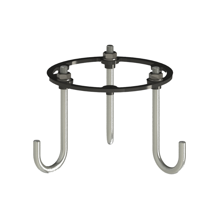 KIT.010 - Ancoraggio a terra tirafondi/piastra di centraggio