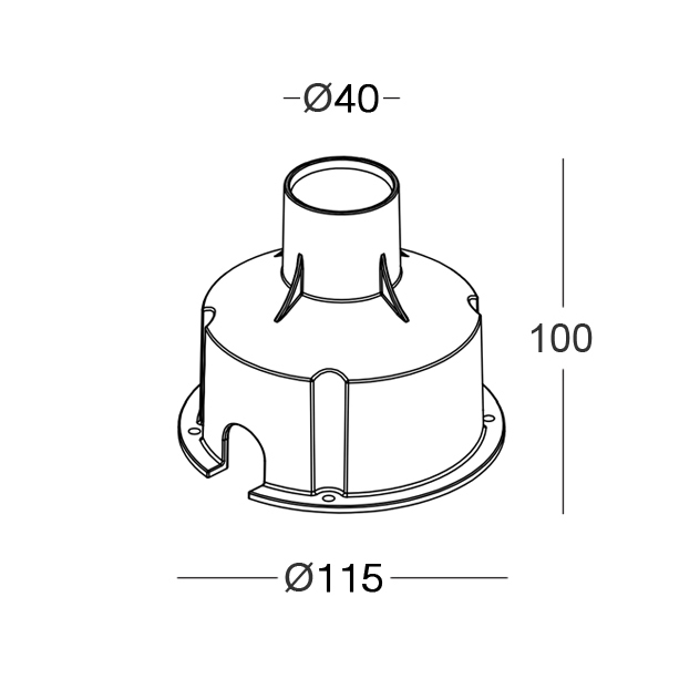 D.BOX.030.01 - Cassaforma interrata in policarbonato per Rim/Cut 45