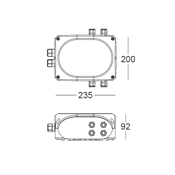 HUB.700.001.ND - Hub 700mA IP66<br>ON/OFF con driver 60W IP20